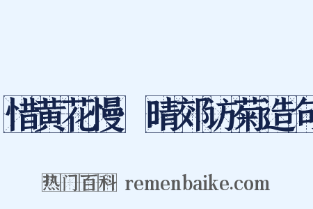 惜黄花慢·晴郊访菊造句是什么意思的图片